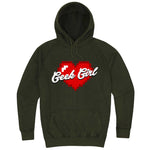  "Geek Girl" hoodie, 3XL, Vintage Olive