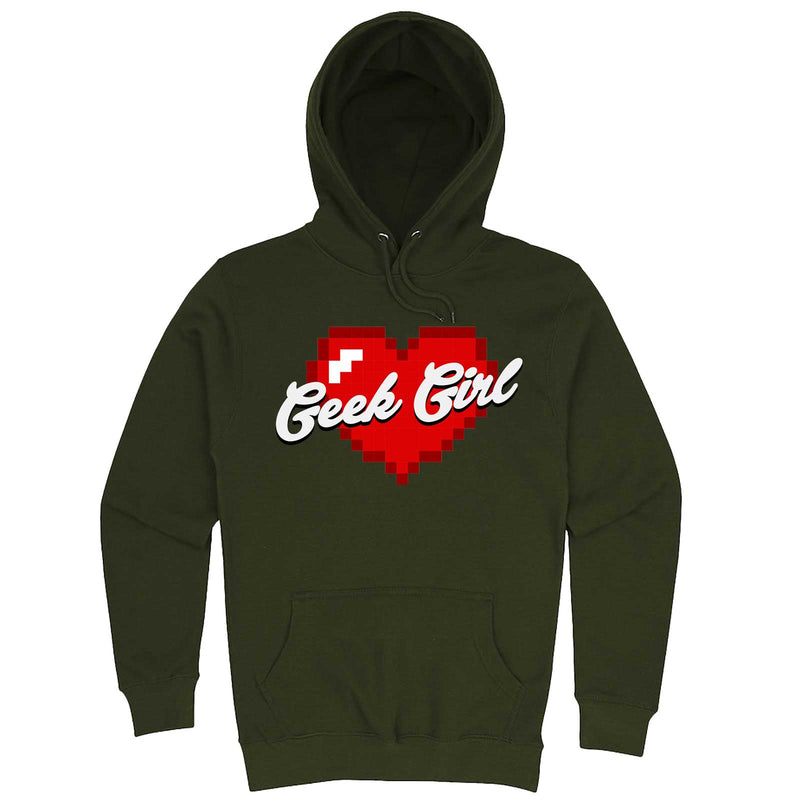  "Geek Girl" hoodie, 3XL, Army Green