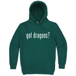  "Got Dragons?" hoodie, 3XL, Teal