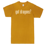  "Got Dragons?" men's t-shirt Mustard