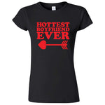  "Hottest Boyfriend Ever, Red" women's t-shirt Black