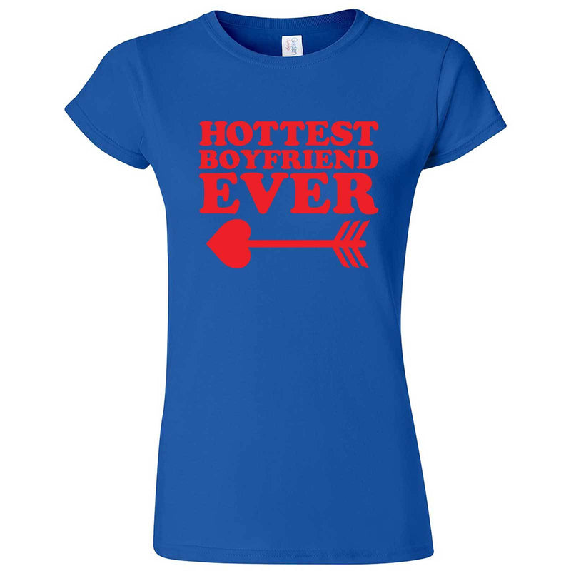  "Hottest Boyfriend Ever, Red" women's t-shirt Royal Blue
