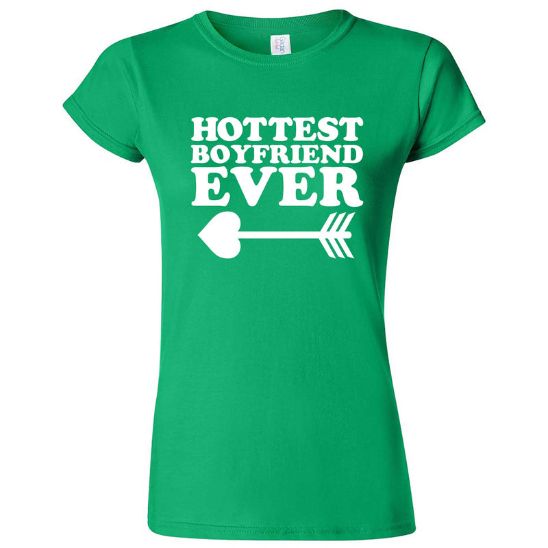  "Hottest Boyfriend Ever, White" women's t-shirt Irish Green