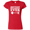  "Hottest Boyfriend Ever, White" women's t-shirt Red