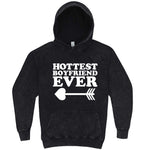  "Hottest Boyfriend Ever, White" hoodie, 3XL, Vintage Black