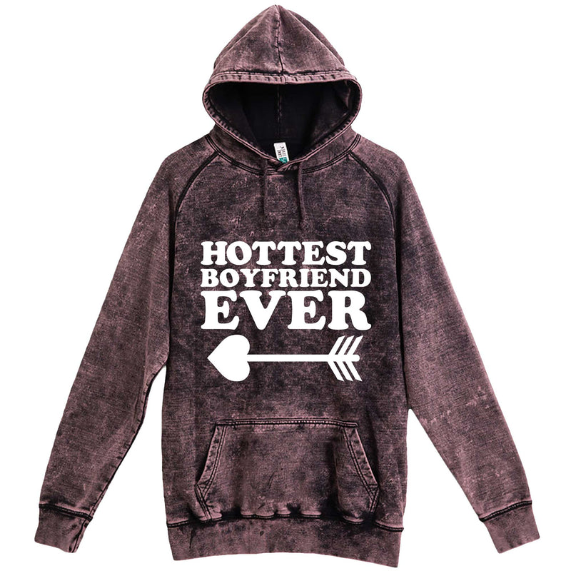  "Hottest Boyfriend Ever, White" hoodie, 3XL, Vintage Cloud Black