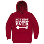  "Hottest Boyfriend Ever, White" hoodie, 3XL, Paprika