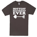  "Hottest Boyfriend Ever, White" men's t-shirt Charcoal