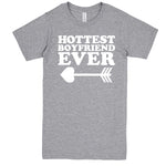  "Hottest Boyfriend Ever, White" men's t-shirt Heather-Grey