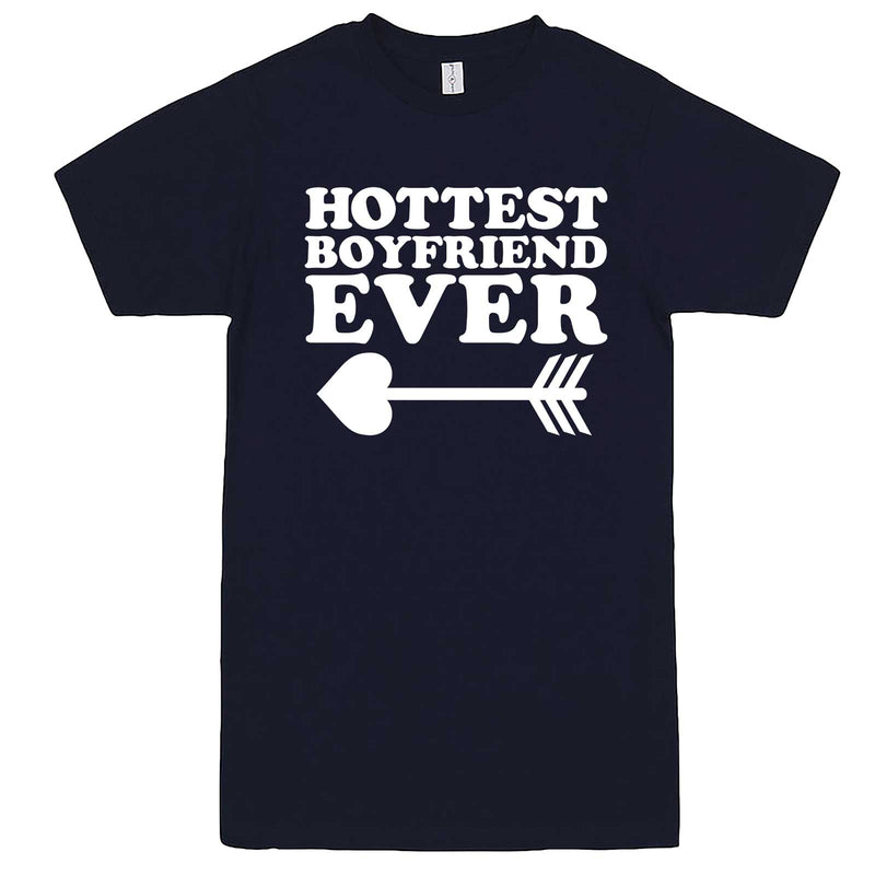  "Hottest Boyfriend Ever, White" men's t-shirt Navy-Blue