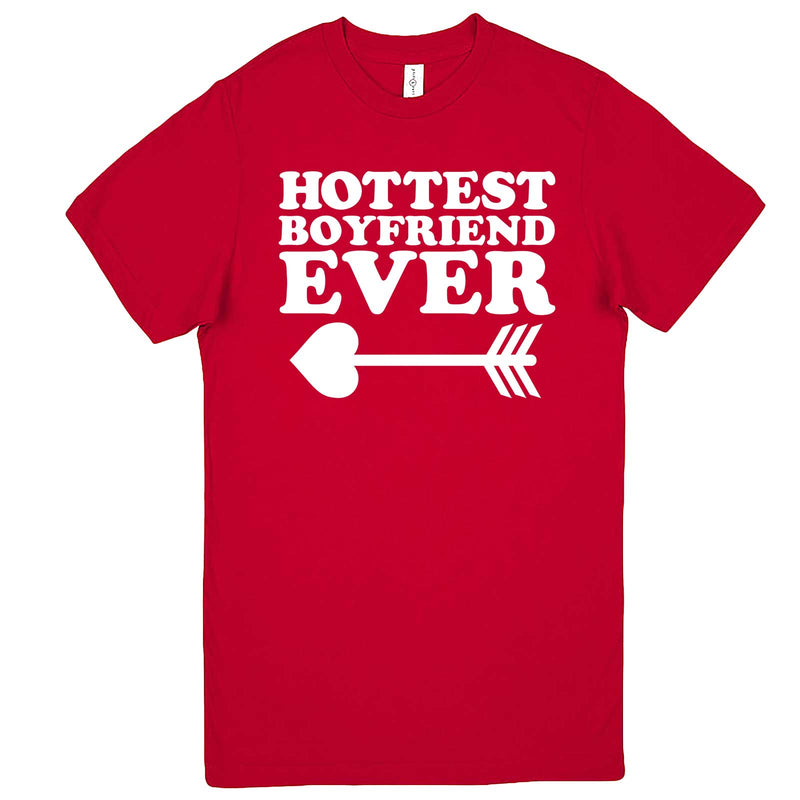  "Hottest Boyfriend Ever, White" men's t-shirt Red