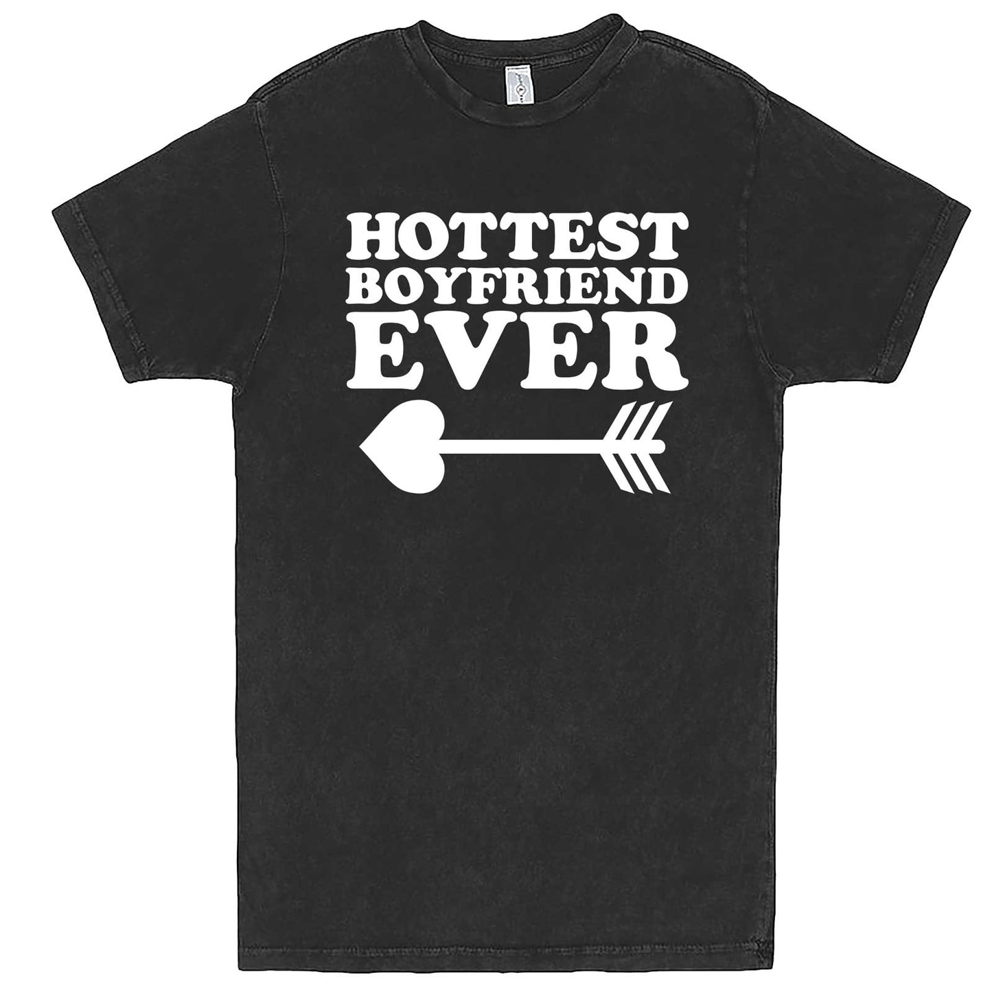  "Hottest Boyfriend Ever, White" men's t-shirt Vintage Black