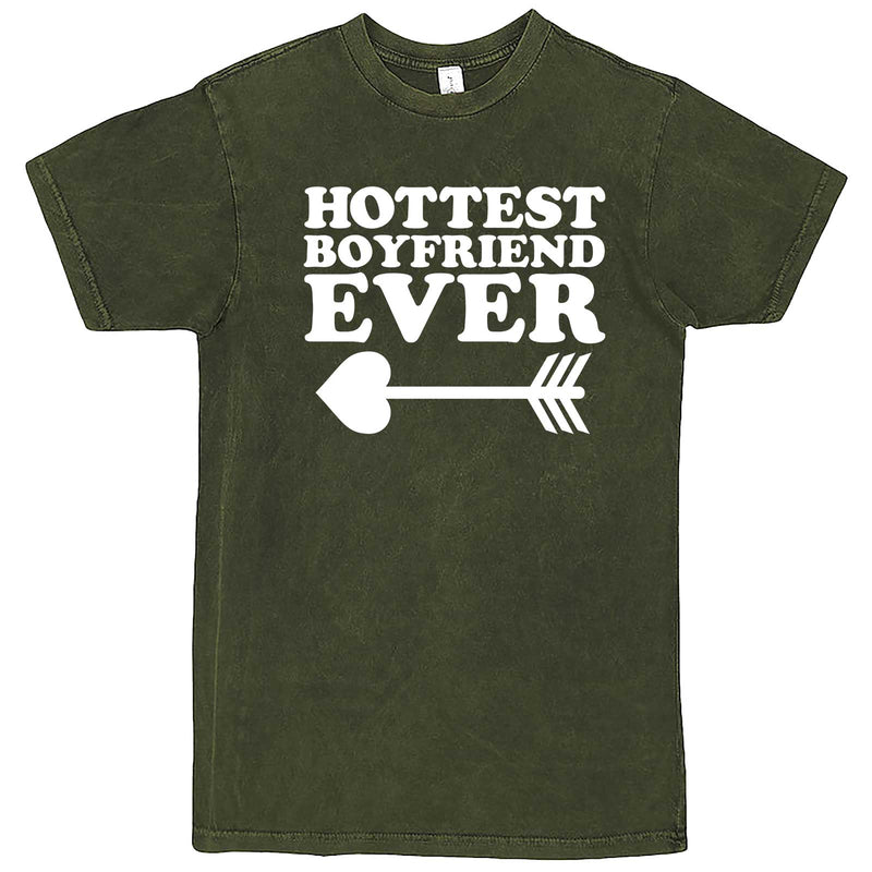  "Hottest Boyfriend Ever, White" men's t-shirt Vintage Olive
