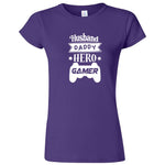  "Husband Daddy Hero Gamer" women's t-shirt Purple