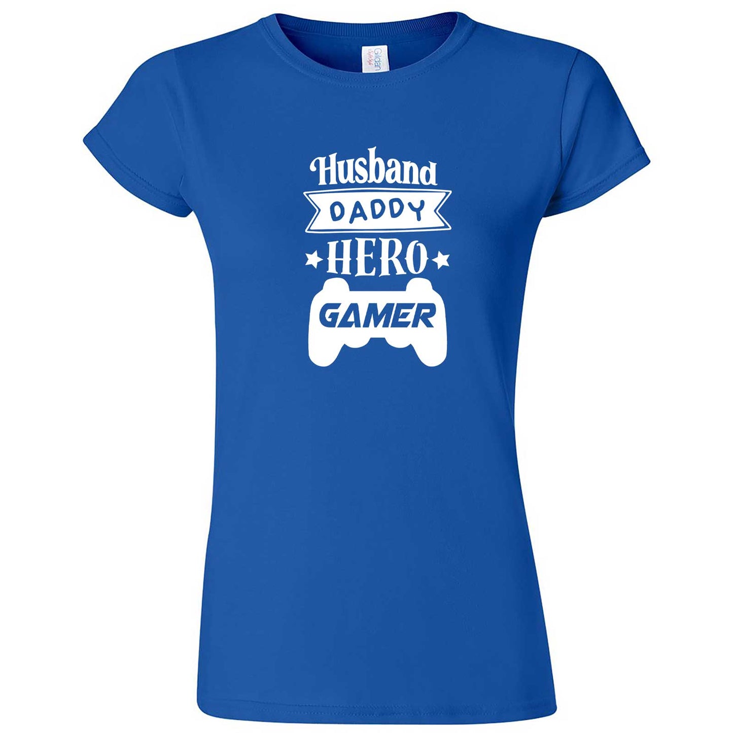  "Husband Daddy Hero Gamer" women's t-shirt Royal Blue