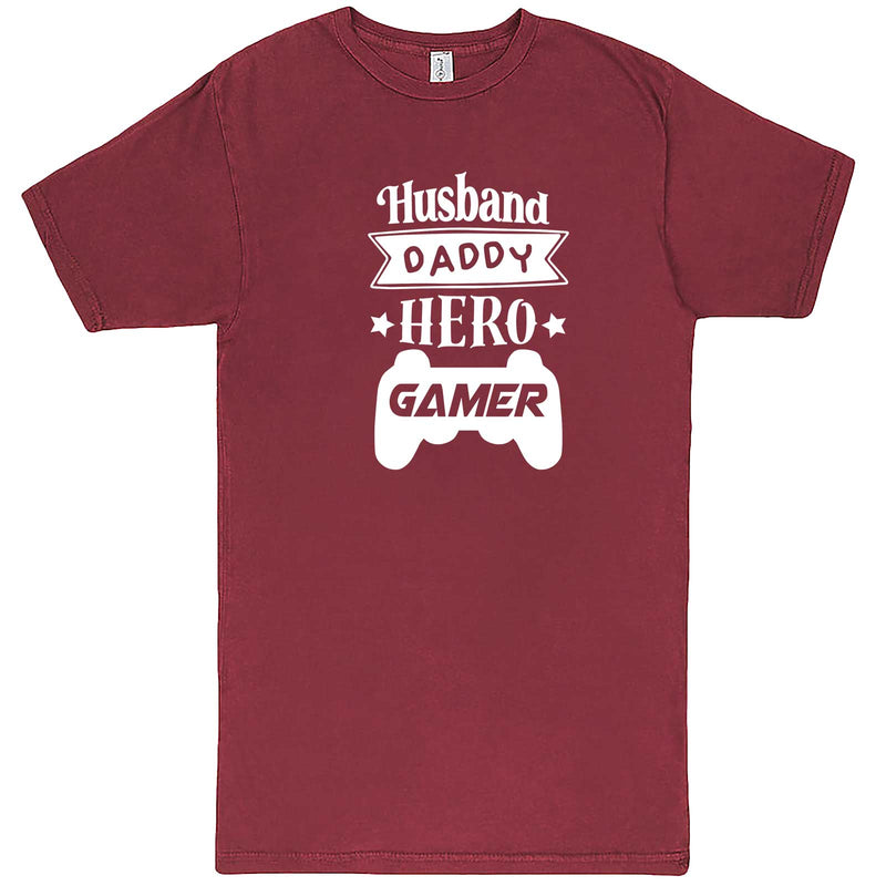  "Husband Daddy Hero Gamer" men's t-shirt Vintage Brick