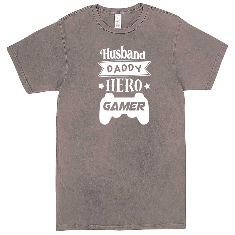  "Husband Daddy Hero Gamer" men's t-shirt Vintage Zinc
