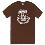  "Hardcore Gamer, Classically Trained" men's t-shirt Chestnut