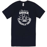  "Hardcore Gamer, Classically Trained" men's t-shirt Navy