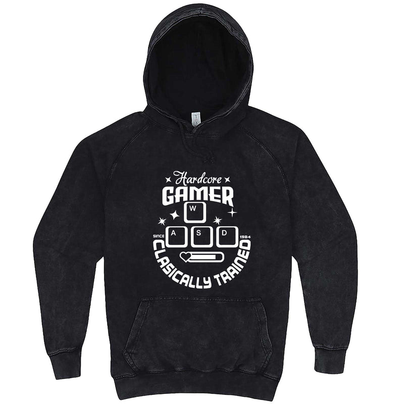  "Hardcore Gamer, Classically Trained" hoodie, 3XL, Vintage Black