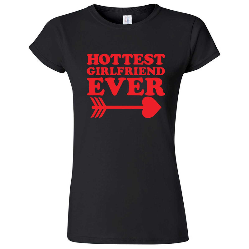  "Hottest Girlfriend Ever, Red" women's t-shirt Black
