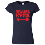  "Hottest Girlfriend Ever, Red" women's t-shirt Navy Blue