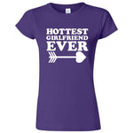  "Hottest Girlfriend Ever, White" women's t-shirt Purple