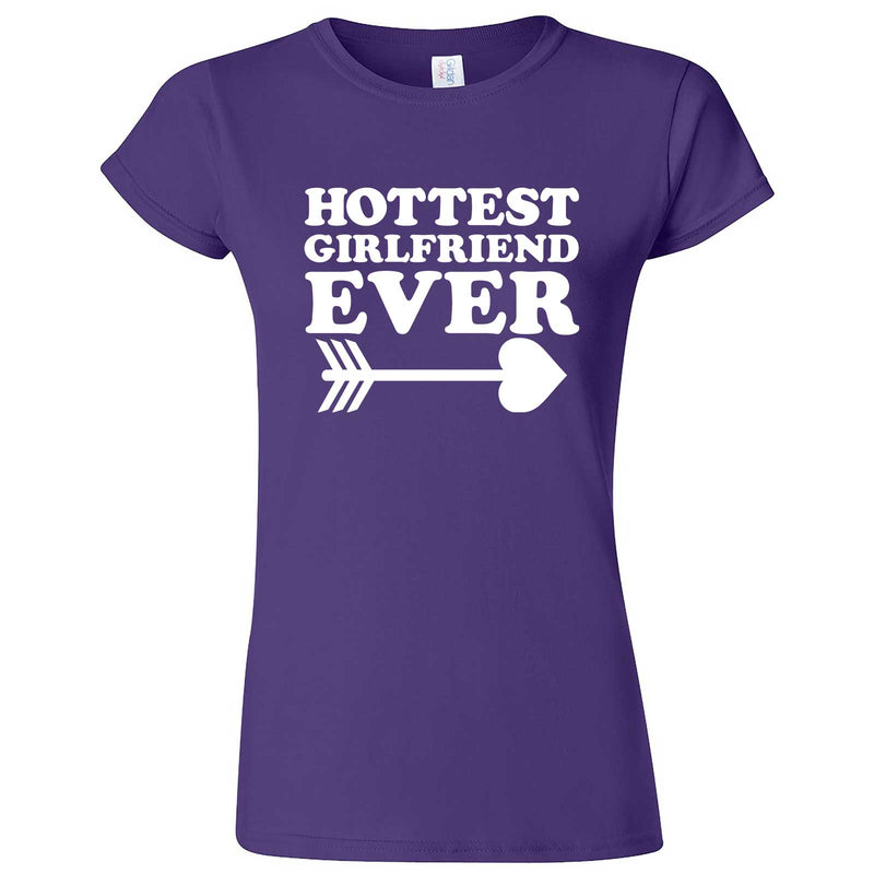  "Hottest Girlfriend Ever, White" women's t-shirt Purple