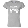  "Hottest Girlfriend Ever, White" women's t-shirt Sport Grey