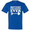  "Hottest Girlfriend Ever, White" men's t-shirt Royal-Blue