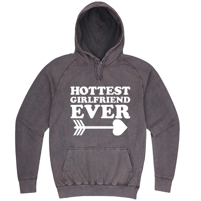  "Hottest Girlfriend Ever, White" hoodie, 3XL, Vintage Zinc