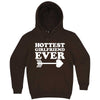  "Hottest Girlfriend Ever, White" hoodie, 3XL, Chestnut