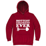  "Hottest Girlfriend Ever, White" hoodie, 3XL, Paprika