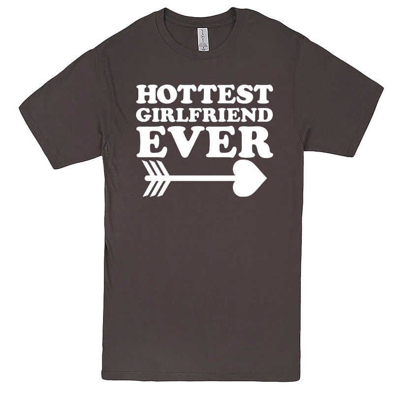  "Hottest Girlfriend Ever, White" men's t-shirt Charcoal