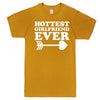  "Hottest Girlfriend Ever, White" men's t-shirt Mustard