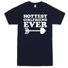  "Hottest Girlfriend Ever, White" men's t-shirt Navy-Blue