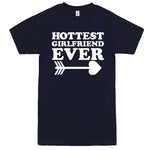  "Hottest Girlfriend Ever, White" men's t-shirt Navy-Blue