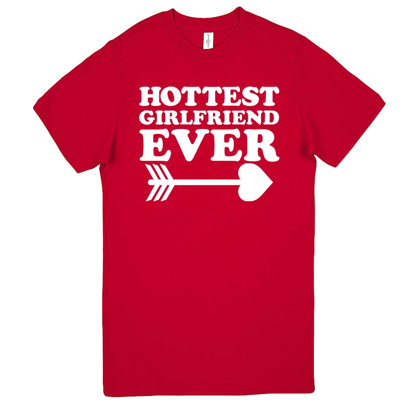  "Hottest Girlfriend Ever, White" men's t-shirt Red
