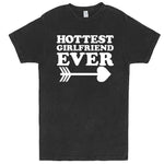  "Hottest Girlfriend Ever, White" men's t-shirt Vintage Black