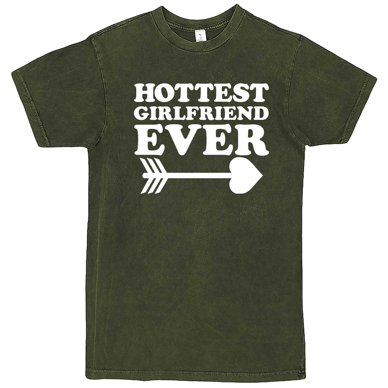  "Hottest Girlfriend Ever, White" men's t-shirt Vintage Olive