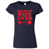  "Hottest Wife Ever, Red" women's t-shirt Navy Blue