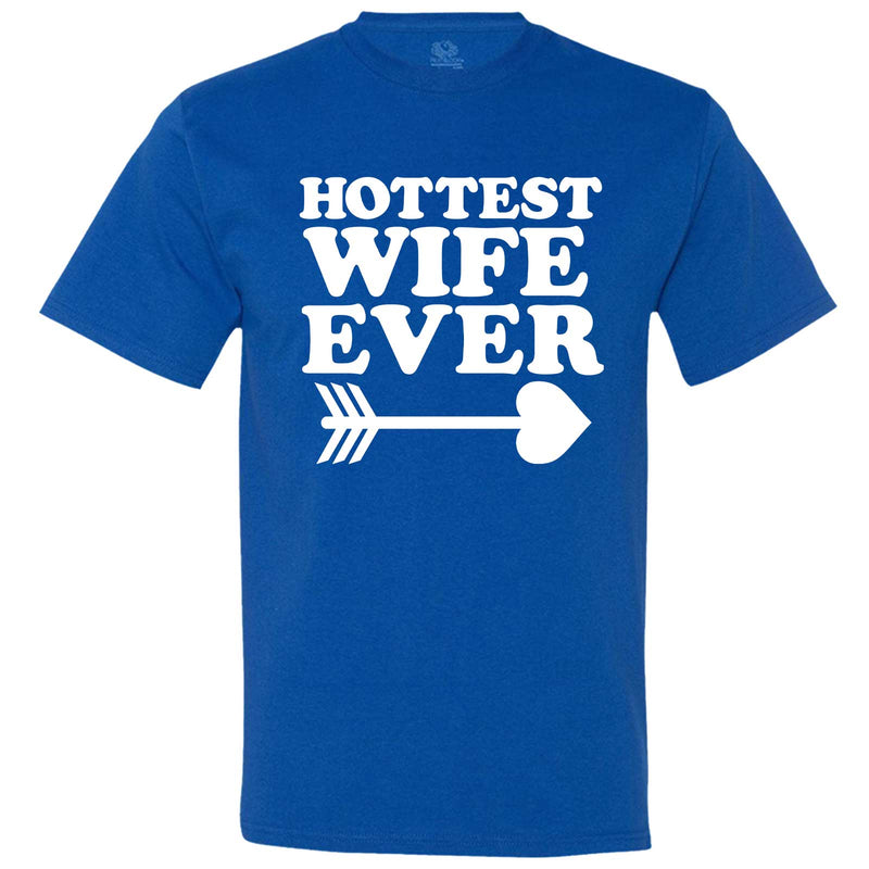  "Hottest Wife Ever, White" men's t-shirt Royal-Blue
