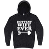  "Hottest Wife Ever, White" hoodie, 3XL, Vintage Black