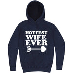  "Hottest Wife Ever, White" hoodie, 3XL, Vintage Denim
