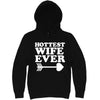  "Hottest Wife Ever, White" hoodie, 3XL, Black