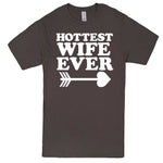  "Hottest Wife Ever, White" men's t-shirt Charcoal