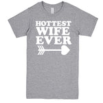  "Hottest Wife Ever, White" men's t-shirt Heather-Grey