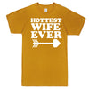  "Hottest Wife Ever, White" men's t-shirt Mustard