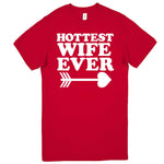  "Hottest Wife Ever, White" men's t-shirt Red