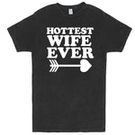  "Hottest Wife Ever, White" men's t-shirt Vintage Black